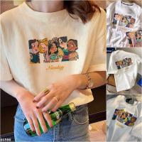 MCT01590 夏季純棉公主印花短袖T恤